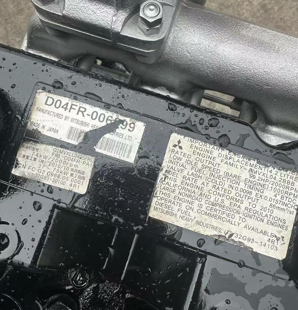 Дизельный двигатель Mitsubishi D04FR-006999 Дизельный двигатель Mitsubishi D04FR-006999